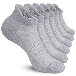 Felicigeely Ankle Socks Athletic Running Socks Low Cut Sport Socks Breathable Cushioned Tab Socks for Men Women 6 Pairs