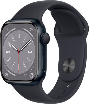 Apple Watch Series 8 41mm Midnight Aluminum Case with Sport Band S/M (GPS) - NEW