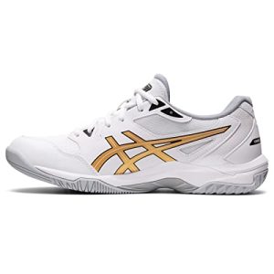 ASICS Men's Gel-Rocket 10 Indoor Court Shoes, 11, White/Pure Gold