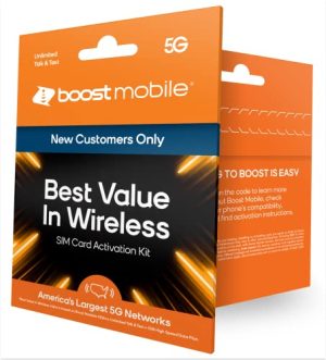 Boost Mobile Prepaid SIM Card | Unlimited Talk & Text | Choose Your Perfect Plan Activation Kit | Pay As You Go I No Contracts