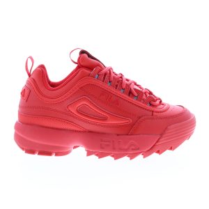 Fila Disruptor II Premium 5XM01807-604 Womens Red Lifestyle Sneakers Shoes