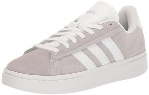 adidas Women's Grand Court Alpha Sneaker, Grey/White/Silver Metallic, 6.5