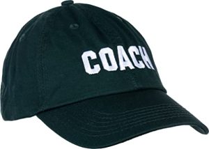 Coach | Dark Green Coaching Baseball Hat, Men Women Team Cap-(Dark Green, DadHat)