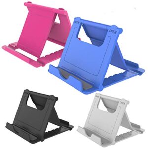 YENIE 4PACK Desktop Cell Phone Stand Holder, Portable Universal Desk Stand for All Mobile Smart Phone Tablet Display