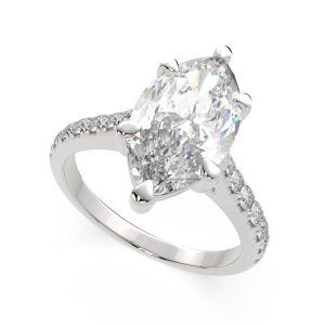 1.2 Ct Lab Created Marquise Cut VVS1 E Diamond Engagement Ring White Gold 18k