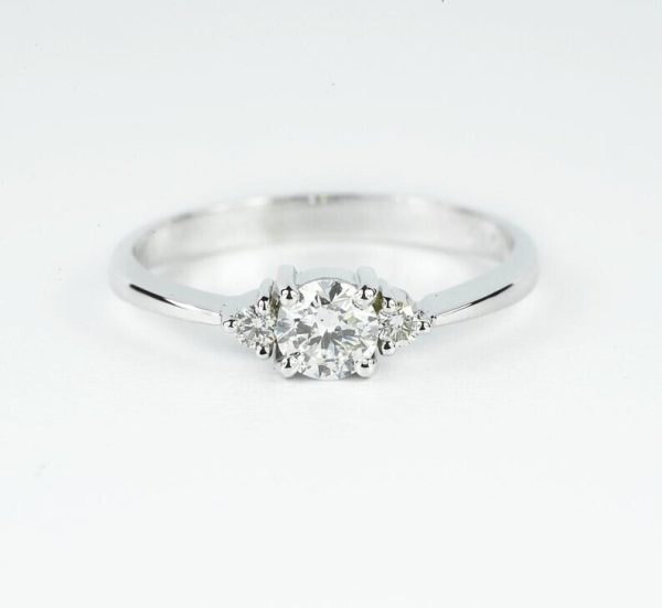 2.00 Ct. Round Cut Moissanite Engagement Band 14K White Gold Over.