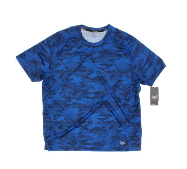Everlast Men's EverDri Performance Short Sleeve T-Shirt - Blue Camo - Size XXL