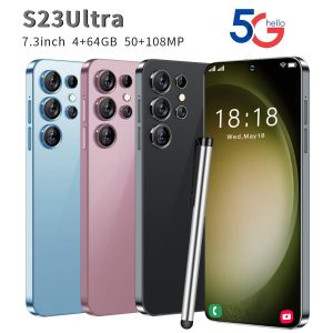 S23 Ultra Smartphone 7.3" 4+64GB Android Factory Unlocked Mobile Phones 8000mAh