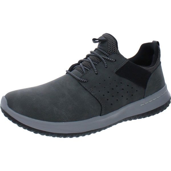 Skechers Mens Delson-Axton Leather Memory Foam Trainer Sneakers Shoes BHFO 6170