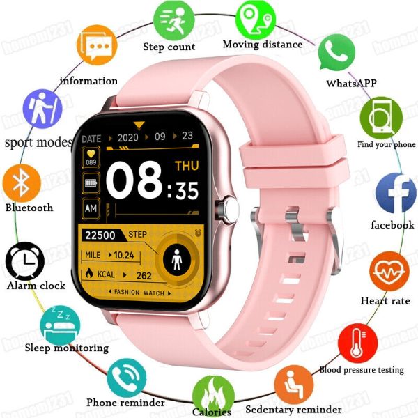 Smart Watch Men Women Fitness Tracker Heart Rate Watches for Android iOS iPhone
