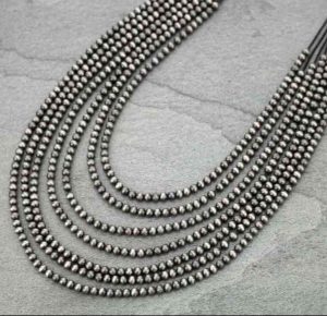 4mm Sterling Silver Bead, Necklace, Oxidized Sterling Silver, Classic Western