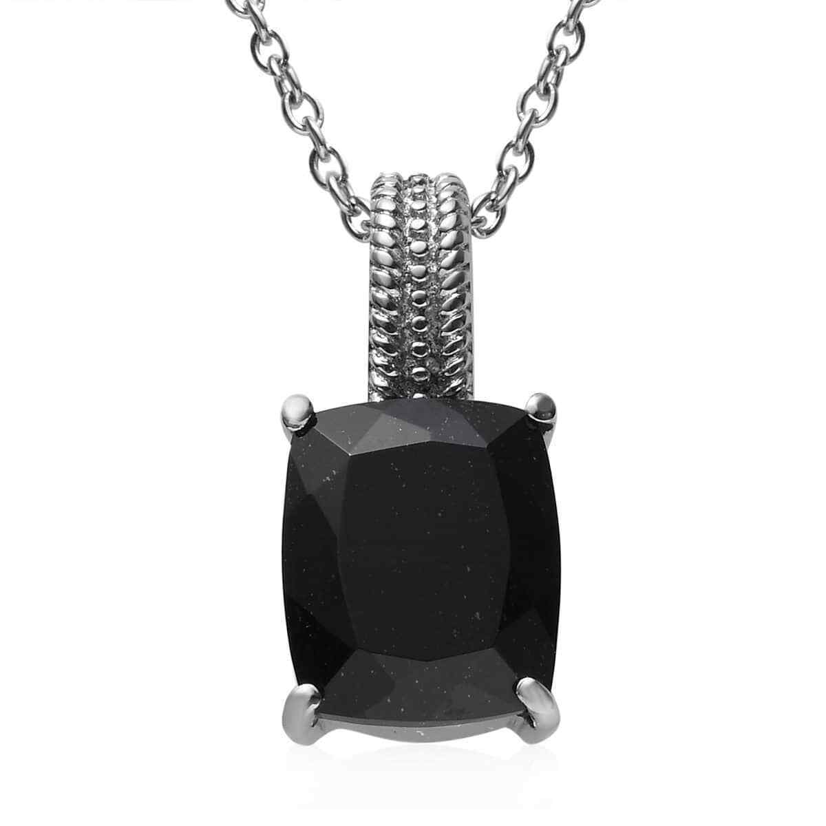 Black Tourmaline Pendant Necklace for Women 20" in Ct 5.8 Jewelry Birthday Gifts