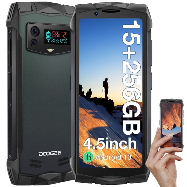 DOOGEE SMINI 4.5" Rugged Smartphones 15GB+256GB(TF 2TB) Android 13 Phone NFC