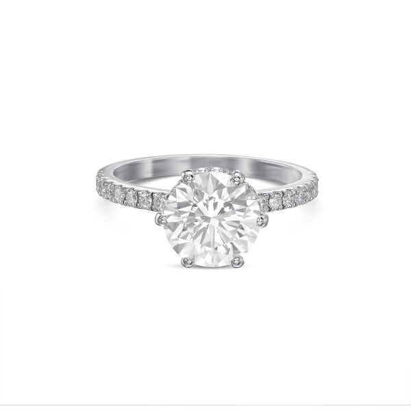 IGI Diamond Engagement Ring VVS2 E Round Cut 2.20 Carat Lab Created Best Price