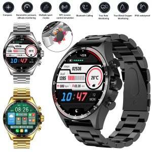 Men's Business NFC Smart Watch Bluetooth Waterproof Smart Watch Stainless Steel