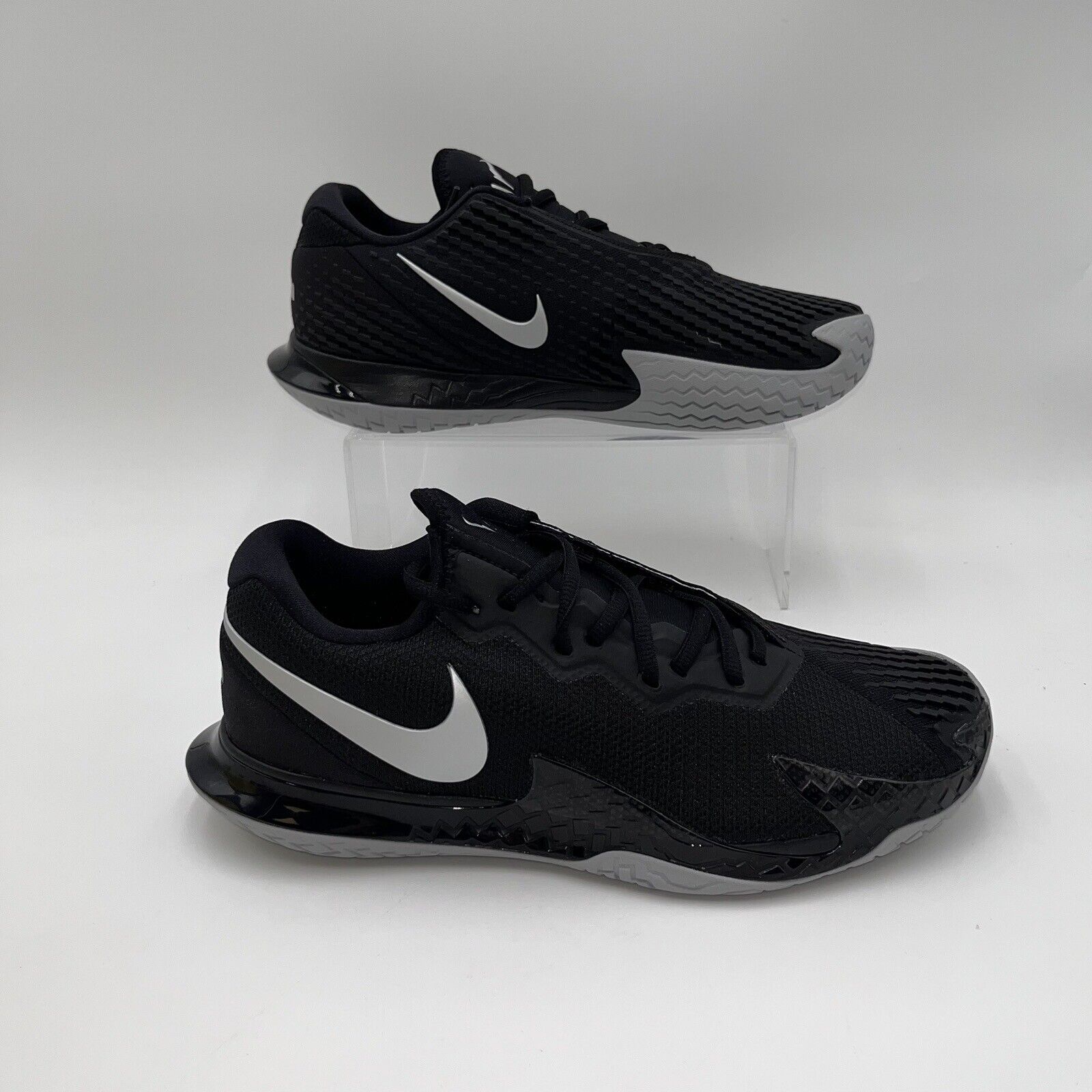 Nike Men's Zoom Vapor Cage 4 Rafa Black Metallic Silver Sneakers DD1579-001 NEW