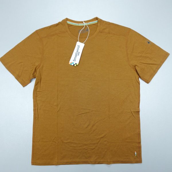 SmartWool Men's Casual Short Sleeve Merino Wool T-Shirt Fox Brown Athletic Fit
