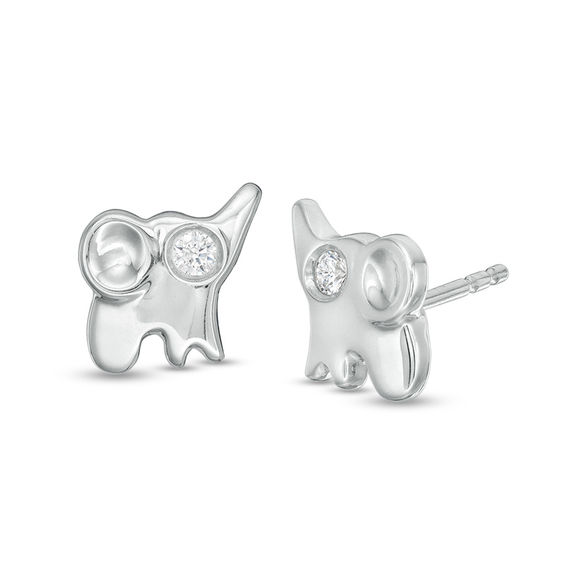 0.04 CT. T.w. Diamond Elephant Stud Earrings in Sterling Silver