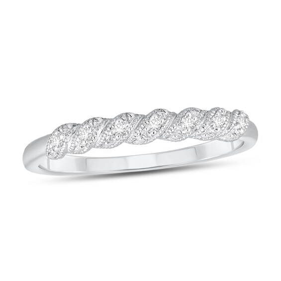 0.05 CT. T.w. Diamond Cascading Vintage-Style Band in 10K White Gold