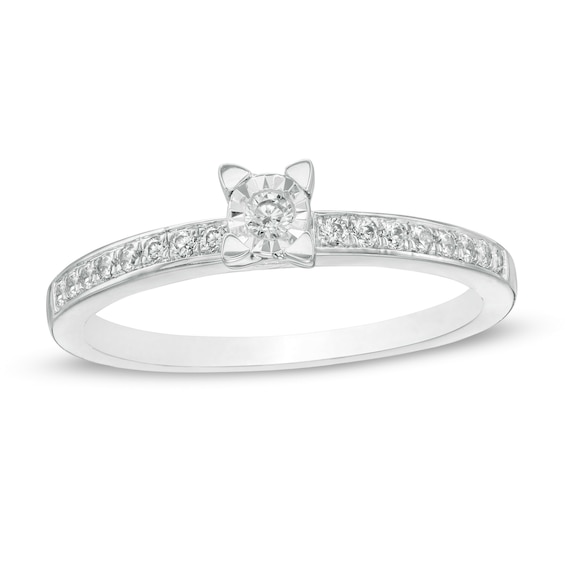 0.145 CT. T.w. Diamond Promise Ring in Sterling Silver