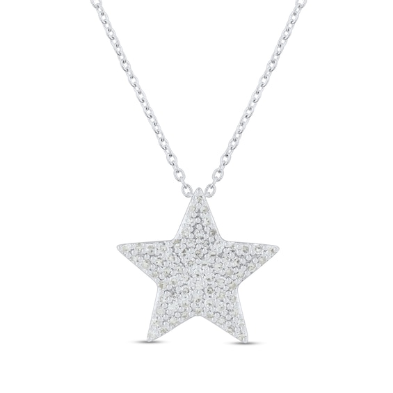 0.23 CT. T.w. Diamond Star Necklace in Sterling Silver