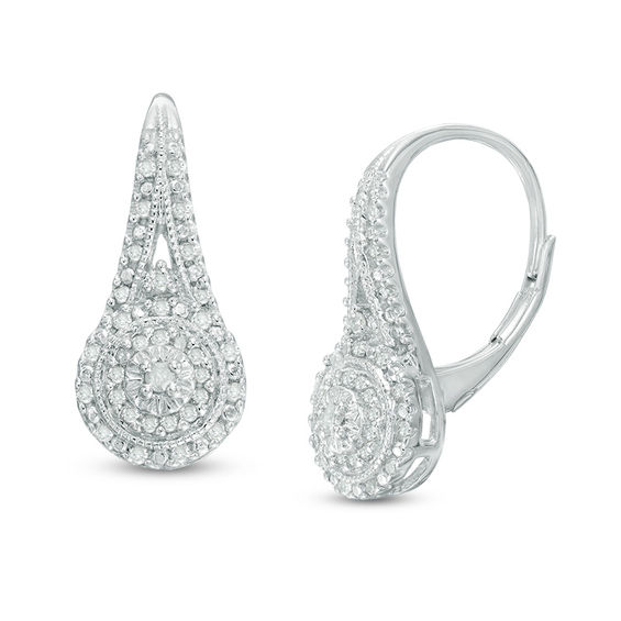 0.25 CT. T.w. Composite Diamond Vintage-Style Drop Earrings in
