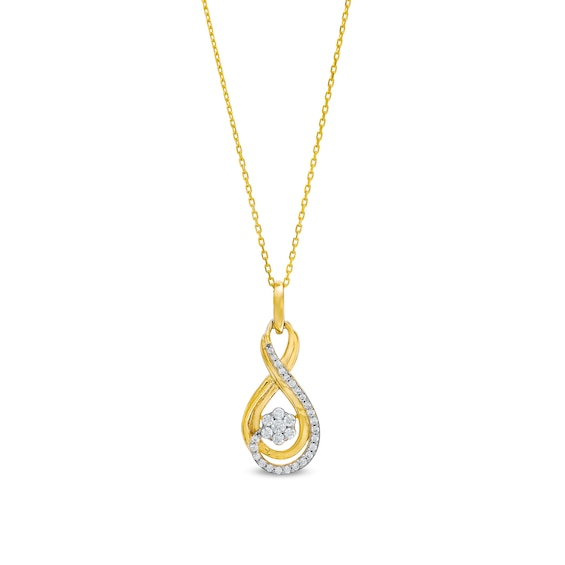 0.25 CT. T.w. Diamond Swirl Infinity Symbol Pendant in 10K Gold