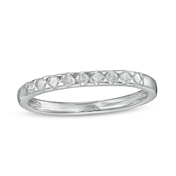 0.29 CT. T.w. Diamond Nine Stone Anniversary Band in Sterling Silver