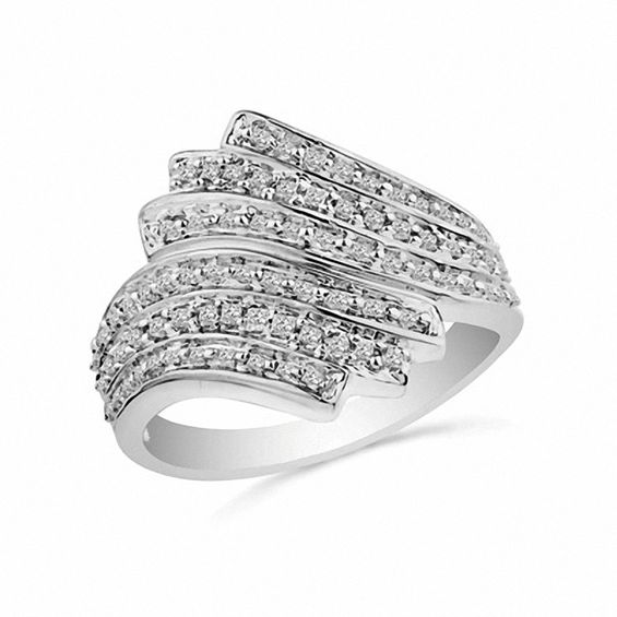 0.45 CT. T.w. Diamond Vintage-Style Eternal Flame Ring in Sterling