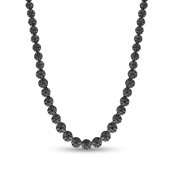 0.50 CT. T.w. Black Diamond Graduated Tennis Necklace in Sterling