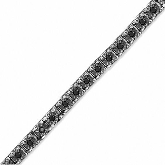 0.50 CT. T.w. Black Diamond Tennis Bracelet in Sterling Silver