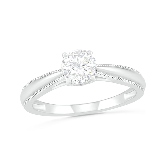 0.62 CT. T.w. Diamond Solitaire Vintage-Style Engagement Ring in 14K