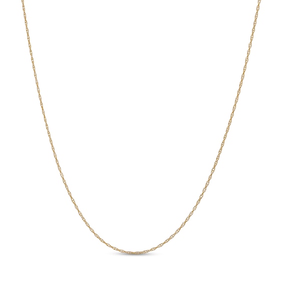 0.76mm Rope Chain Necklace in Solid 14K Gold - 18"