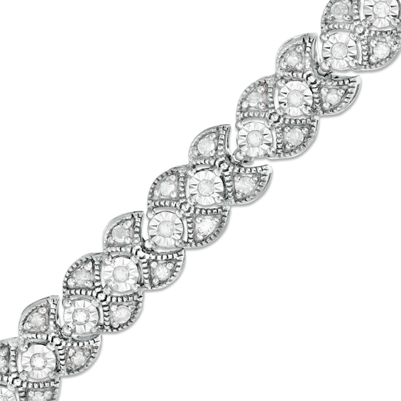 0.95 CT. T.w. Diamond Art Deco Vintage-Style Bracelet in 10K White