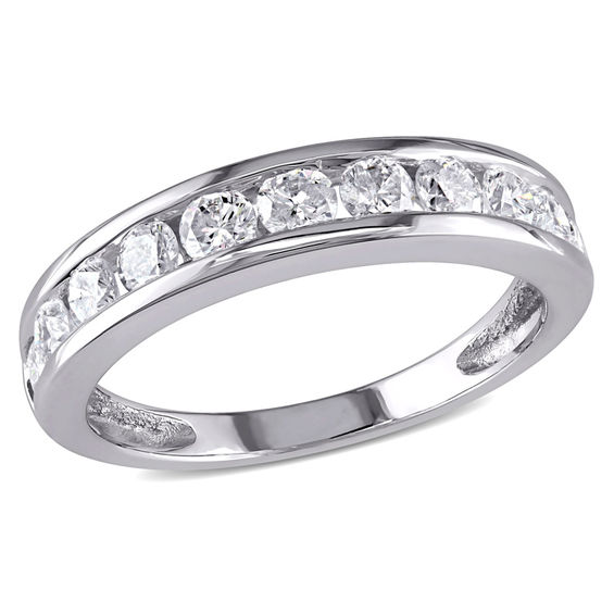 0.99 CT. T.w. Diamond Channel-Set Anniversary Band in 14K White Gold