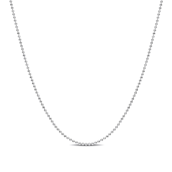1.0mm Bead Chain Necklace in Sterling Silver
