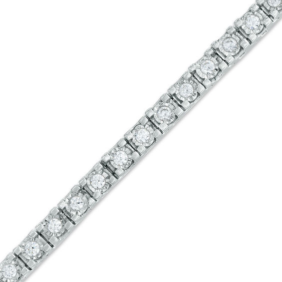 2.00 CT. T.w. Diamond Tennis Bracelet in Sterling Silver - 7.25"