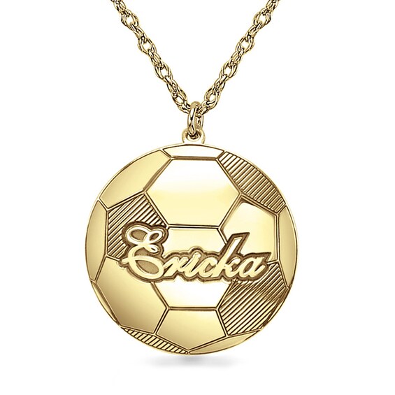 21.0mm Soccer Ball with Name Pendant (1 Line)
