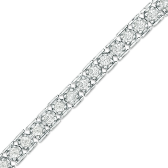 2.97 CT. T.w. Diamond Tennis Bracelet in Sterling Silver - 7.25"