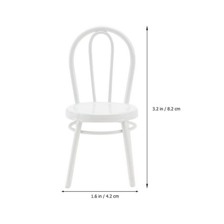 2Pcs Iron Artificial Chairs Imitation Chair Models Decorative Emulation Chairs