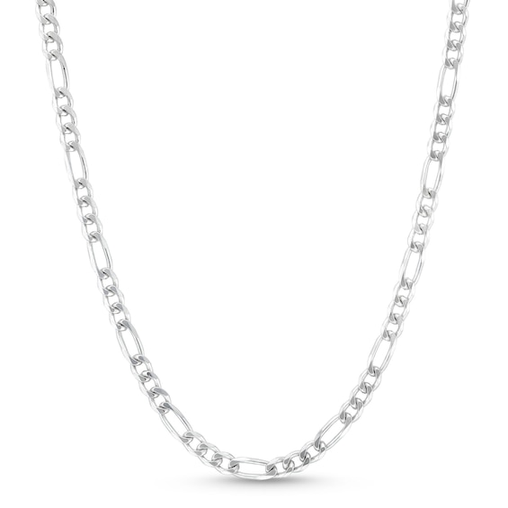 3.7mm Figaro Chain Necklace in Solid Sterling Silver - 20"