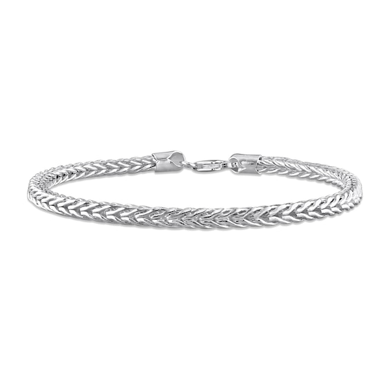 4.0mm Foxtail Chain Anklet in Sterling Silver - 9"
