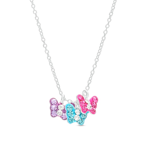 Child's Pink, Blue and Purple Crystal and Enamel Butterfly Trio