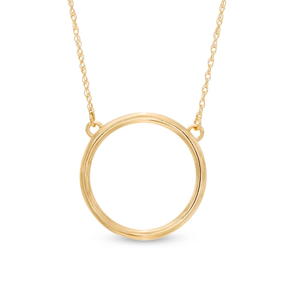 Circle Necklace in 10K Gold