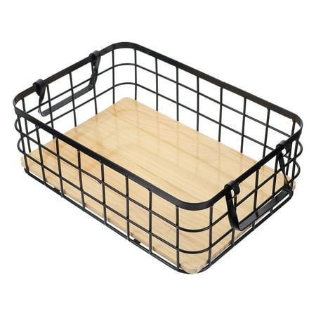 Decor Interior Decorations for House Small Metal Basket Storage Wood