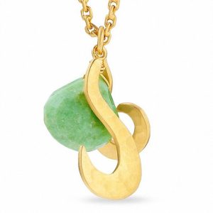 Heather Benjamin Peruvian Opal Peacehook Necklace in 22K Gold Vermeil