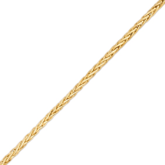 Italian Gold 3.5mm Wheat Chain Bracelet in Hollow 14K Gold - 7.5"