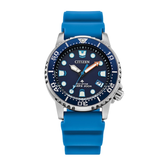 Ladies' Citizen Eco-DriveÂ® Promaster Dive Blue Rubber Strap Watch with