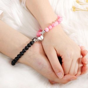 Magnetic Heart Couple Bracelets for Women Men Romantic Heart Matching Lover Gift