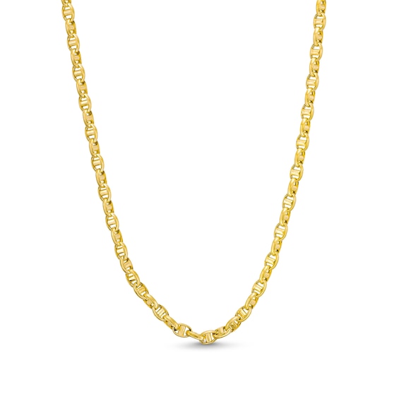 Men's 3.6mm Anchor Link Chain Necklace in Solid 10K Gold - 20"